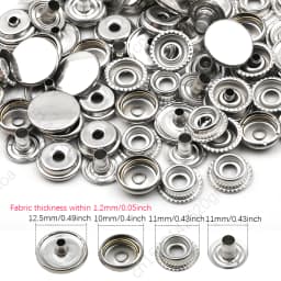 10mm 12.5mm 15mm Metal Pressure Buttons Sewing Accessories Botones Snap Button For Clothing Jackets Leather Snap Fasteners
