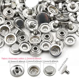 10mm 12.5mm 15mm Metal Pressure Buttons Sewing Accessories Botones Snap Button For Clothing Jackets Leather Snap Fasteners