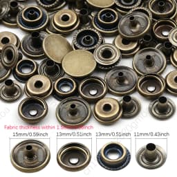 10mm 12.5mm 15mm Metal Pressure Buttons Sewing Accessories Botones Snap Button For Clothing Jackets Leather Snap Fasteners