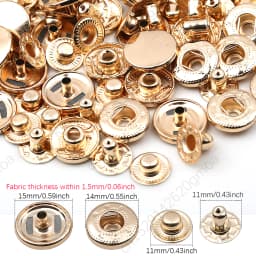 10mm 12.5mm 15mm Metal Pressure Buttons Sewing Accessories Botones Snap Button For Clothing Jackets Leather Snap Fasteners