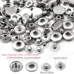 10mm 12.5mm 15mm Metal Pressure Buttons Sewing Accessories Botones Snap Button For Clothing Jackets Leather Snap Fasteners