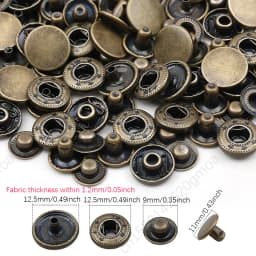 10mm 12.5mm 15mm Metal Pressure Buttons Sewing Accessories Botones Snap Button For Clothing Jackets Leather Snap Fasteners