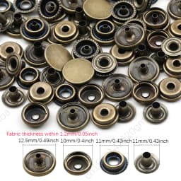 10mm 12.5mm 15mm Metal Pressure Buttons Sewing Accessories Botones Snap Button For Clothing Jackets Leather Snap Fasteners