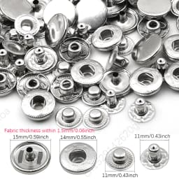 10mm 12.5mm 15mm Metal Pressure Buttons Sewing Accessories Botones Snap Button For Clothing Jackets Leather Snap Fasteners