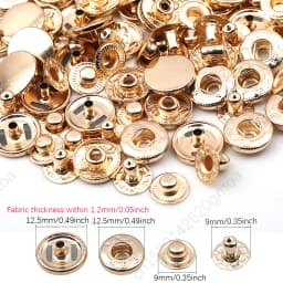 10mm 12.5mm 15mm Metal Pressure Buttons Sewing Accessories Botones Snap Button For Clothing Jackets Leather Snap Fasteners