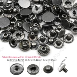 10mm 12.5mm 15mm Metal Pressure Buttons Sewing Accessories Botones Snap Button For Clothing Jackets Leather Snap Fasteners