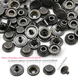 10mm 12.5mm 15mm Metal Pressure Buttons Sewing Accessories Botones Snap Button For Clothing Jackets Leather Snap Fasteners