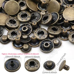 10mm 12.5mm 15mm Metal Pressure Buttons Sewing Accessories Botones Snap Button For Clothing Jackets Leather Snap Fasteners