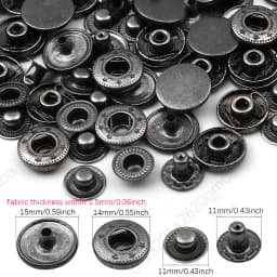 10mm 12.5mm 15mm Metal Pressure Buttons Sewing Accessories Botones Snap Button For Clothing Jackets Leather Snap Fasteners