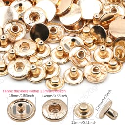 10mm 12.5mm 15mm Metal Pressure Buttons Sewing Accessories Botones Snap Button For Clothing Jackets Leather Snap Fasteners
