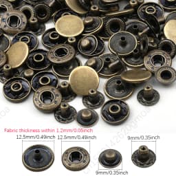 10mm 12.5mm 15mm Metal Pressure Buttons Sewing Accessories Botones Snap Button For Clothing Jackets Leather Snap Fasteners