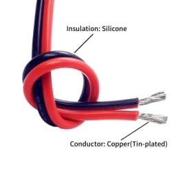 1/10M Copper Wire Silicone Rubber Cable Super Soft 8 10 14 16 18 20 22 24 26 AWG 2Pins Flexible DIY LED Lamp Connector Black Red