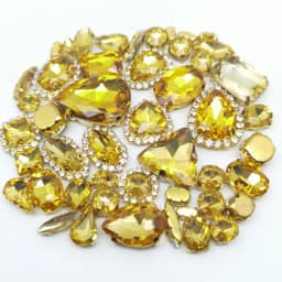 22 Color 50pcs/Bag Glitter Mixed Shape Sew on Glass Rhinestone Gold Claw Crystal Buckle Diy Wedding Decoration Accessories