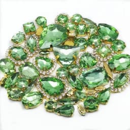 22 Color 50pcs/Bag Glitter Mixed Shape Sew on Glass Rhinestone Gold Claw Crystal Buckle Diy Wedding Decoration Accessories