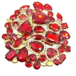 22 Color 50pcs/Bag Glitter Mixed Shape Sew on Glass Rhinestone Gold Claw Crystal Buckle Diy Wedding Decoration Accessories
