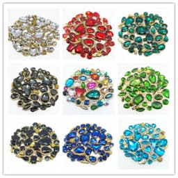 22 Color 50pcs/Bag Glitter Mixed Shape Sew on Glass Rhinestone Gold Claw Crystal Buckle Diy Wedding Decoration Accessories