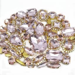 22 Color 50pcs/Bag Glitter Mixed Shape Sew on Glass Rhinestone Gold Claw Crystal Buckle Diy Wedding Decoration Accessories