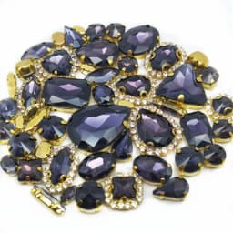 22 Color 50pcs/Bag Glitter Mixed Shape Sew on Glass Rhinestone Gold Claw Crystal Buckle Diy Wedding Decoration Accessories