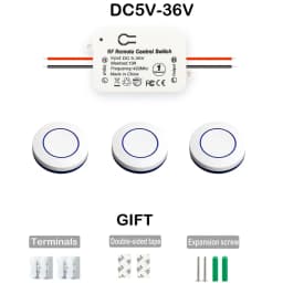 RF 433 Mhz Wireless Light Switch Push Button Wall Switch DC 12V 24V 36V 10A Radio Transmitter Remote ON OFF Led Electric Door