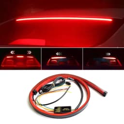 100cm Car Rear Third Brake Light LED Strip Multi-mode Warning Lights LED Decorative Lights Turn Signal Flexible Stop Lamp Bar