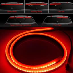100cm Car Rear Third Brake Light LED Strip Multi-mode Warning Lights LED Decorative Lights Turn Signal Flexible Stop Lamp Bar