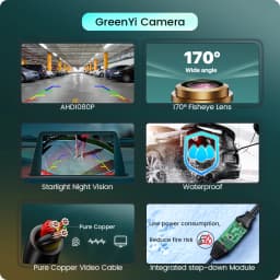 GreenYi AHD 1920x1080P Car Rear View Camera 170° Fisheye Golden Lens Full HD Night Vision Vehicle Reversing Front Cameras G899