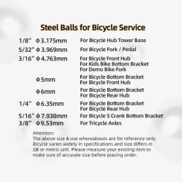 Bicycle Carbon Steel Loose Ball Bearing for Bottom Bracket Hub Headset Use MTB Road Bike Accessories 144/20pcs