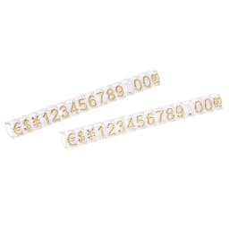 Uxcell 10Sets Golden Silvery Black Number Letter Adjustable Mini Cube Price Tag Display Stand Tag Label Sets of Number Labels