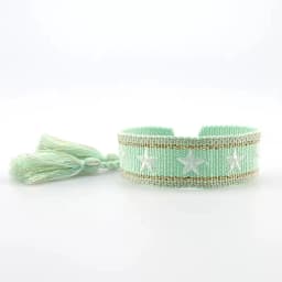 Bohemia Ethnic Style Embroidery Star Logo Bracelet For Women Handmade Woven Tassel Hand Wrist Strap Fashion Jewelry Wholesale