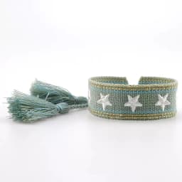 Bohemia Ethnic Style Embroidery Star Logo Bracelet For Women Handmade Woven Tassel Hand Wrist Strap Fashion Jewelry Wholesale