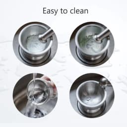 LMETJMA Stainless Steel Spice Grinder With Mortar and Pestle Herbs Spice Grinder Bowl Seasoning Mill Pill Crusher KC0245