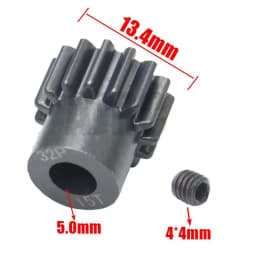 AJRC 32P M0.8 5mm 13T 14T 15T 16T 17T 18T 19T 20T 21T Black Steel Metal Pinion Motor Gear For 1/10 Slash TRX4 Rc Model Car Motor