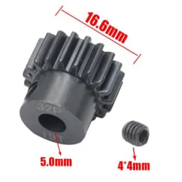 AJRC 32P M0.8 5mm 13T 14T 15T 16T 17T 18T 19T 20T 21T Black Steel Metal Pinion Motor Gear For 1/10 Slash TRX4 Rc Model Car Motor