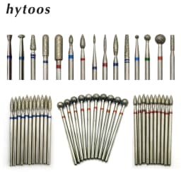 HYTOOS Nail Drill Bits Diamond Cutters for Manicure Cuticle Burr Milling Cutter for Pedicure Nails Accessories Tools