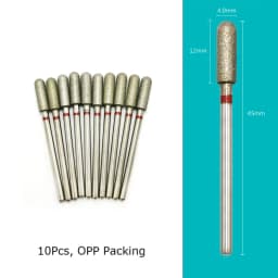 HYTOOS Nail Drill Bits Diamond Cutters for Manicure Cuticle Burr Milling Cutter for Pedicure Nails Accessories Tools