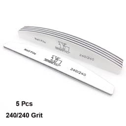 5Pcs Nail File Set Mix Color Professional Sandpaper Cuticle Remover 80/100/150/180/240 Grit Buffer Manicure Tool Kit