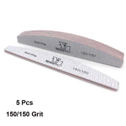 5Pcs Nail File Set Mix Color Professional Sandpaper Cuticle Remover 80/100/150/180/240 Grit Buffer Manicure Tool Kit