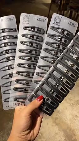 10 20pcs Non Slip Matt Black Alloy Hairpin Big Water Drop Geometric Solid Bobby Pin Women Make Up Hair Clip Barrettte