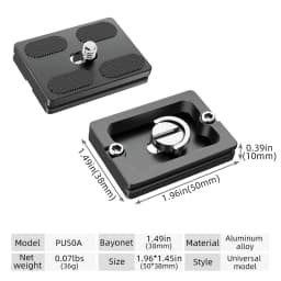 BEXIN Universal Aluminum Alloy Quick Release Plate Tripod Mount Adapter with 1/4 Screw for Benro Arca Swiss Ball Head and Camera