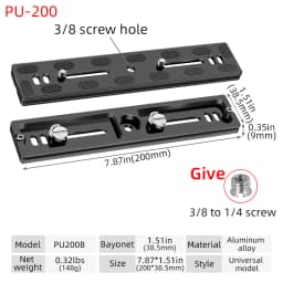 BEXIN Universal Aluminum Alloy Quick Release Plate Tripod Mount Adapter with 1/4 Screw for Benro Arca Swiss Ball Head and Camera