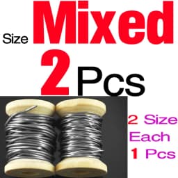MNFT 2Pcs Dia 0.5 mm/1.0mm Soft Lead Wire Spool for Fly Tying Fishing Material for Weight Line