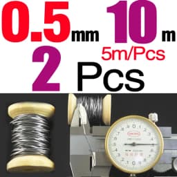 MNFT 2Pcs Dia 0.5 mm/1.0mm Soft Lead Wire Spool for Fly Tying Fishing Material for Weight Line