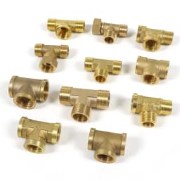 Pneumatic Plumbing Brass Pipe Fitting Male/Female Thread 1/8 1/4 3/8 1/2 BSP Tee Type Copper Fittings Water Oil Gas Adapter