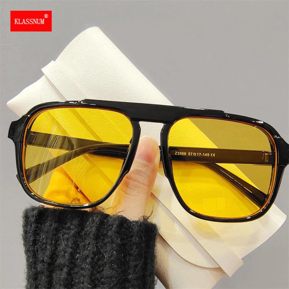 Men Oversized Frame Sunglasses Classic Big Frame Sport Eyeglasses 2026 Vintage Brand Design Shades UV400 Eyewear Trendy Glasses