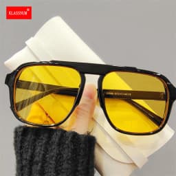 Men Oversized Frame Sunglasses Classic Big Frame Sport Eyeglasses 2026 Vintage Brand Design Shades UV400 Eyewear Trendy Glasses