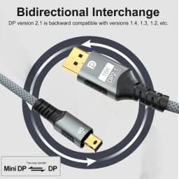 Mini DP to DisplayPort 8K Cable DP1.4 Bi-Directional Conversion Transmission Cable 16K@60Hz 4K@144Hz for MacBook Air Projector