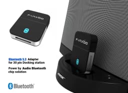 Fanxoo 30 Pin Bluetooth Adapter 5.3 Audio Mini Bluetooth Receiver For Bose Sounddock JBL YAMAHA IPhone IPod Jack Analog Speaker