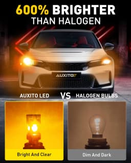 AUXITO 2Pcs BAU15S LED Canbus Amber 1156 PY21W BA15S P21W LED Bulb Error Free No Hyperflash Car Turn Signal Light Indicator Lamp