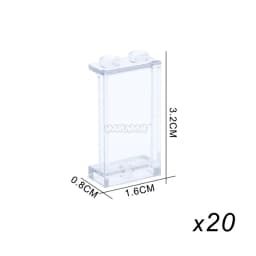MARUMINE MOC Build Block Part Window Glass House Transparent Wall Panel 87552 87544 60581 87543 59349 Creative Brick Accessories