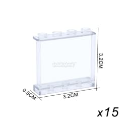 MARUMINE MOC Build Block Part Window Glass House Transparent Wall Panel 87552 87544 60581 87543 59349 Creative Brick Accessories